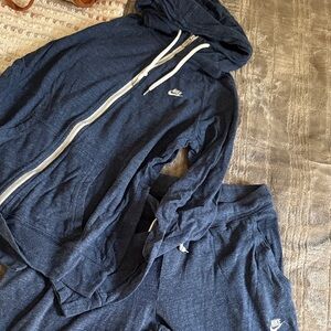 Nike Dark Navy Zip Hoodie & Jogger Set